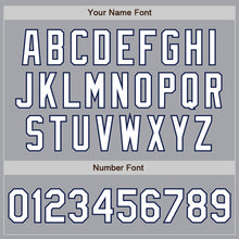 Load image into Gallery viewer, Custom Gray White-Navy Authentic Fade Fashion Baseball Jersey