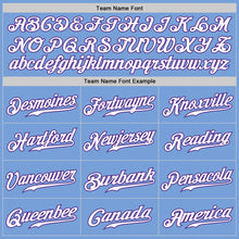 Загрузить изображение в средство просмотра галереи, Custom Light Blue White-Purple Authentic Fade Fashion Baseball Jersey