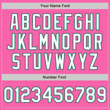 Load image into Gallery viewer, Custom Pink White-Kelly Green Authentic Fade Fashion Baseball Jersey