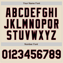 Charger l'image dans la galerie, Custom Cream Black-Crimson Authentic Fade Fashion Baseball Jersey