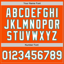 Laden Sie das Bild in den Galerie-Viewer, Custom Orange White-Teal Authentic Fade Fashion Baseball Jersey