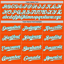 Laden Sie das Bild in den Galerie-Viewer, Custom Orange White-Teal Authentic Fade Fashion Baseball Jersey