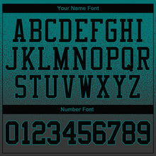 Laden Sie das Bild in den Galerie-Viewer, Custom Stitched Aqua Black Fade Fashion Sports Pullover Sweatshirt Hoodie