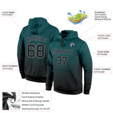 Загрузить изображение в средство просмотра галереи, Custom Stitched Midnight Green Black-Gray Fade Fashion Sports Pullover Sweatshirt Hoodie