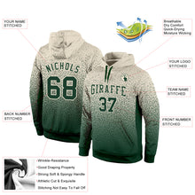 Laden Sie das Bild in den Galerie-Viewer, Custom Stitched Cream Green Fade Fashion Sports Pullover Sweatshirt Hoodie
