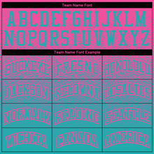 Load image into Gallery viewer, Custom Stitched Pink Aqua Fade Fashion Sports Pullover Sweatshirt Hoodie