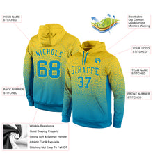 Charger l'image dans la galerie, Custom Stitched Gold Panther Blue Fade Fashion Sports Pullover Sweatshirt Hoodie