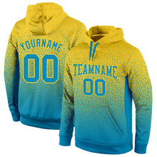 Charger l'image dans la galerie, Custom Stitched Gold Panther Blue Fade Fashion Sports Pullover Sweatshirt Hoodie