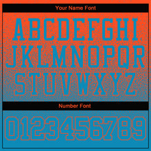 Laden Sie das Bild in den Galerie-Viewer, Custom Stitched Orange Panther Blue Fade Fashion Sports Pullover Sweatshirt Hoodie