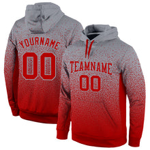 Загрузить изображение в средство просмотра галереи, Custom Stitched Gray Red Fade Fashion Sports Pullover Sweatshirt Hoodie