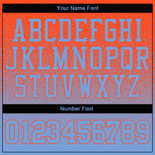 Laden Sie das Bild in den Galerie-Viewer, Custom Stitched Orange Light Blue Fade Fashion Sports Pullover Sweatshirt Hoodie