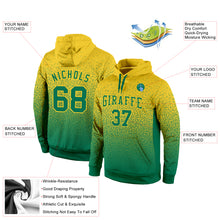 Загрузить изображение в средство просмотра галереи, Custom Stitched Gold Kelly Green Fade Fashion Sports Pullover Sweatshirt Hoodie