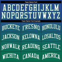 Laden Sie das Bild in den Galerie-Viewer, Custom Stitched Royal White-Kelly Green Fade Fashion Sports Pullover Sweatshirt Hoodie