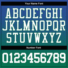 Laden Sie das Bild in den Galerie-Viewer, Custom Stitched Royal White-Kelly Green Fade Fashion Sports Pullover Sweatshirt Hoodie