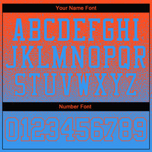 Charger l'image dans la galerie, Custom Stitched Orange Powder Blue Fade Fashion Sports Pullover Sweatshirt Hoodie