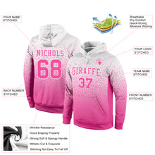 Загрузить изображение в средство просмотра галереи, Custom Stitched White Pink Fade Fashion Sports Pullover Sweatshirt Hoodie