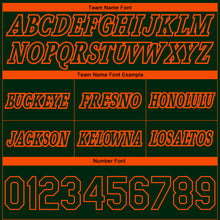 Load image into Gallery viewer, Custom Green Orange Pinstripe Fade Fashion Authentic Basketball Shorts