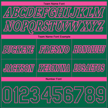 Load image into Gallery viewer, Custom Kelly Green Pink Pinstripe Fade Fashion Authentic Basketball Shorts