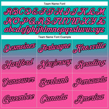 Load image into Gallery viewer, Custom Stitched Aqua Pink-Black Fade Fashion Sports Pullover Sweatshirt Hoodie