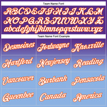 Load image into Gallery viewer, Custom Stitched Purple White Light Blue-Orange Fade Fashion Sports Pullover Sweatshirt Hoodie