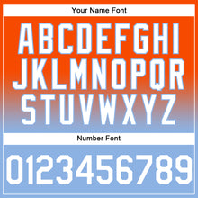 Загрузить изображение в средство просмотра галереи, Custom Stitched Orange White-Light Blue Fade Fashion Sports Pullover Sweatshirt Hoodie