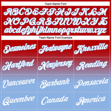 Charger l'image dans la galerie, Custom Stitched Red White-Light Blue Fade Fashion Sports Pullover Sweatshirt Hoodie