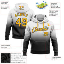 Load image into Gallery viewer, Custom Stitched White Gold-Black Fade Fashion Sports Pullover Sweatshirt Hoodie