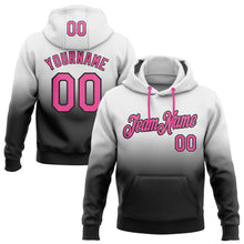 Загрузить изображение в средство просмотра галереи, Custom Stitched White Pink-Black Fade Fashion Sports Pullover Sweatshirt Hoodie