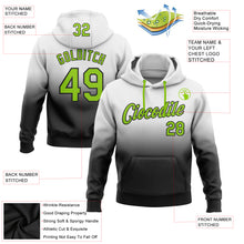 Загрузить изображение в средство просмотра галереи, Custom Stitched White Neon Green-Black Fade Fashion Sports Pullover Sweatshirt Hoodie
