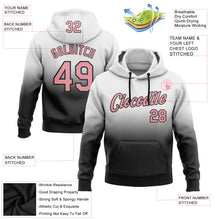 Загрузить изображение в средство просмотра галереи, Custom Stitched White Medium Pink-Black Fade Fashion Sports Pullover Sweatshirt Hoodie