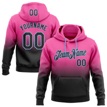 Загрузить изображение в средство просмотра галереи, Custom Stitched Pink Black-Light Blue Fade Fashion Sports Pullover Sweatshirt Hoodie