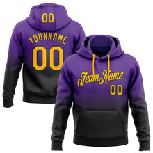 Загрузить изображение в средство просмотра галереи, Custom Stitched Purple Gold-Black Fade Fashion Sports Pullover Sweatshirt Hoodie