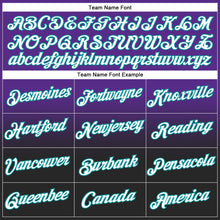 Load image into Gallery viewer, Custom Stitched Purple White Black-Teal Fade Fashion Sports Pullover Sweatshirt Hoodie