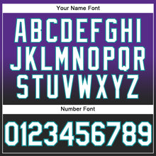 Load image into Gallery viewer, Custom Stitched Purple White Black-Teal Fade Fashion Sports Pullover Sweatshirt Hoodie