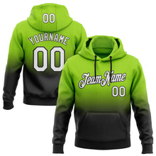 Загрузить изображение в средство просмотра галереи, Custom Stitched Neon Green White-Black Fade Fashion Sports Pullover Sweatshirt Hoodie