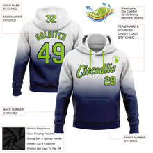 Загрузить изображение в средство просмотра галереи, Custom Stitched White Neon Green-Navy Fade Fashion Sports Pullover Sweatshirt Hoodie