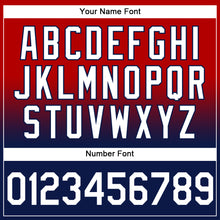 Charger l'image dans la galerie, Custom Stitched Red White-Navy Fade Fashion Sports Pullover Sweatshirt Hoodie