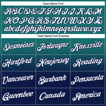 Load image into Gallery viewer, Custom Stitched Teal White-Navy Fade Fashion Sports Pullover Sweatshirt Hoodie