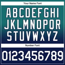 Load image into Gallery viewer, Custom Stitched Teal White-Navy Fade Fashion Sports Pullover Sweatshirt Hoodie