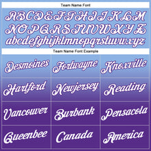 Load image into Gallery viewer, Custom Stitched Light Blue White-Purple Fade Fashion Sports Pullover Sweatshirt Hoodie