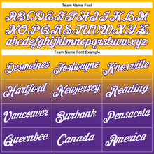 Load image into Gallery viewer, Custom Stitched Gold White-Purple Fade Fashion Sports Pullover Sweatshirt Hoodie