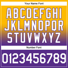 Load image into Gallery viewer, Custom Stitched Gold White-Purple Fade Fashion Sports Pullover Sweatshirt Hoodie