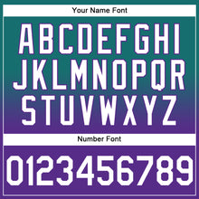 Load image into Gallery viewer, Custom Stitched Teal White-Purple Fade Fashion Sports Pullover Sweatshirt Hoodie