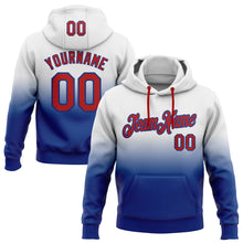 Load image into Gallery viewer, Custom Stitched White Red-Royal Fade Fashion Sports Pullover Sweatshirt Hoodie