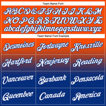 Load image into Gallery viewer, Custom Stitched Orange White-Royal Fade Fashion Sports Pullover Sweatshirt Hoodie