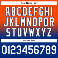 Load image into Gallery viewer, Custom Stitched Orange White-Royal Fade Fashion Sports Pullover Sweatshirt Hoodie