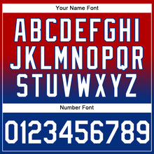 Charger l'image dans la galerie, Custom Stitched Red White-Royal Fade Fashion Sports Pullover Sweatshirt Hoodie