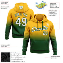 Load image into Gallery viewer, Custom Stitched Gold White-Green Fade Fashion Sports Pullover Sweatshirt Hoodie