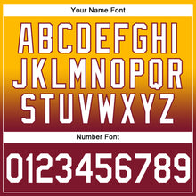 Load image into Gallery viewer, Custom Stitched Gold White-Crimson Fade Fashion Sports Pullover Sweatshirt Hoodie