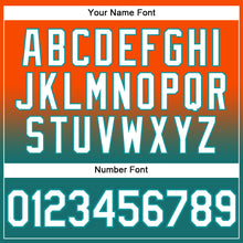Load image into Gallery viewer, Custom Stitched Orange White-Teal Fade Fashion Sports Pullover Sweatshirt Hoodie